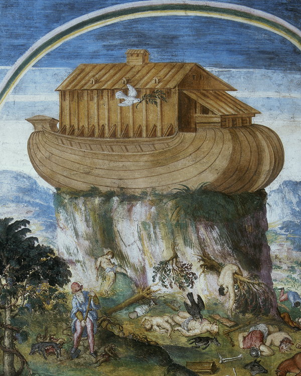Aurelio Luini, L’Arca di Noè (seconda metà del XVI secolo), affresco. Milano, San Maurizio al Monastero Maggiore